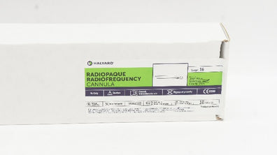 Halyard PMF16-100-10CS Radiopaque Radiofrequency Cannula 16Ga x 100mm - Box of 10